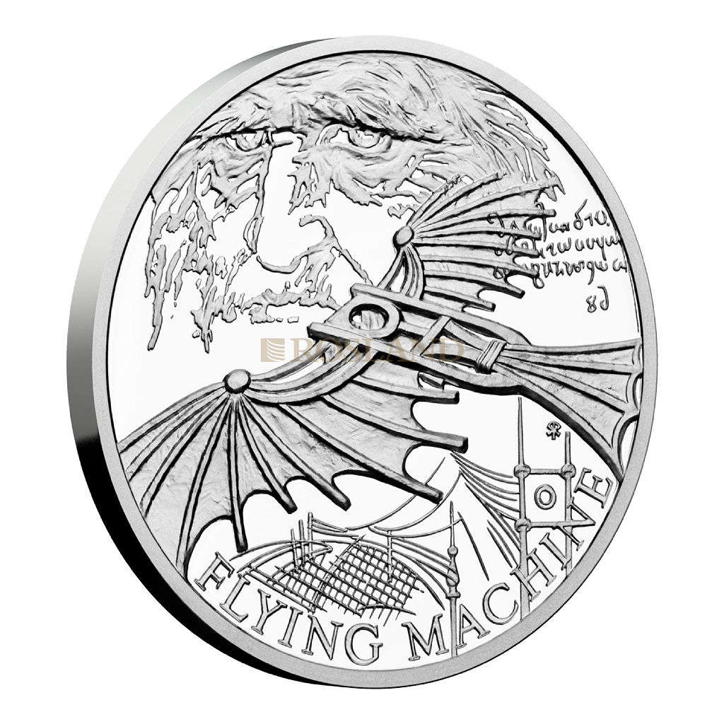 4 Unzen Silbermünzenset Niue 500 Jahre Leonardo Da Vinci 2019 PP (Box, Zertifikat)