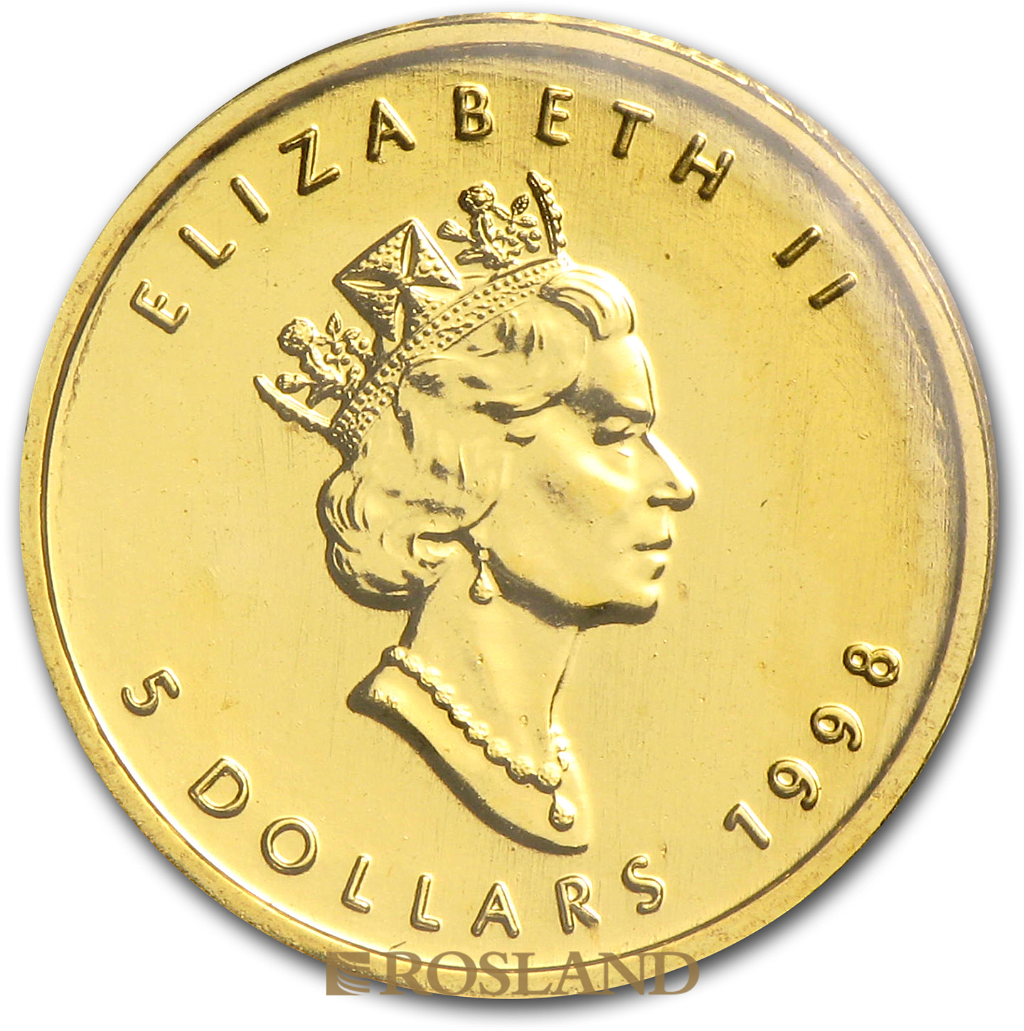 1/10 Unze Goldmünze Kanada Maple Leaf 1998
