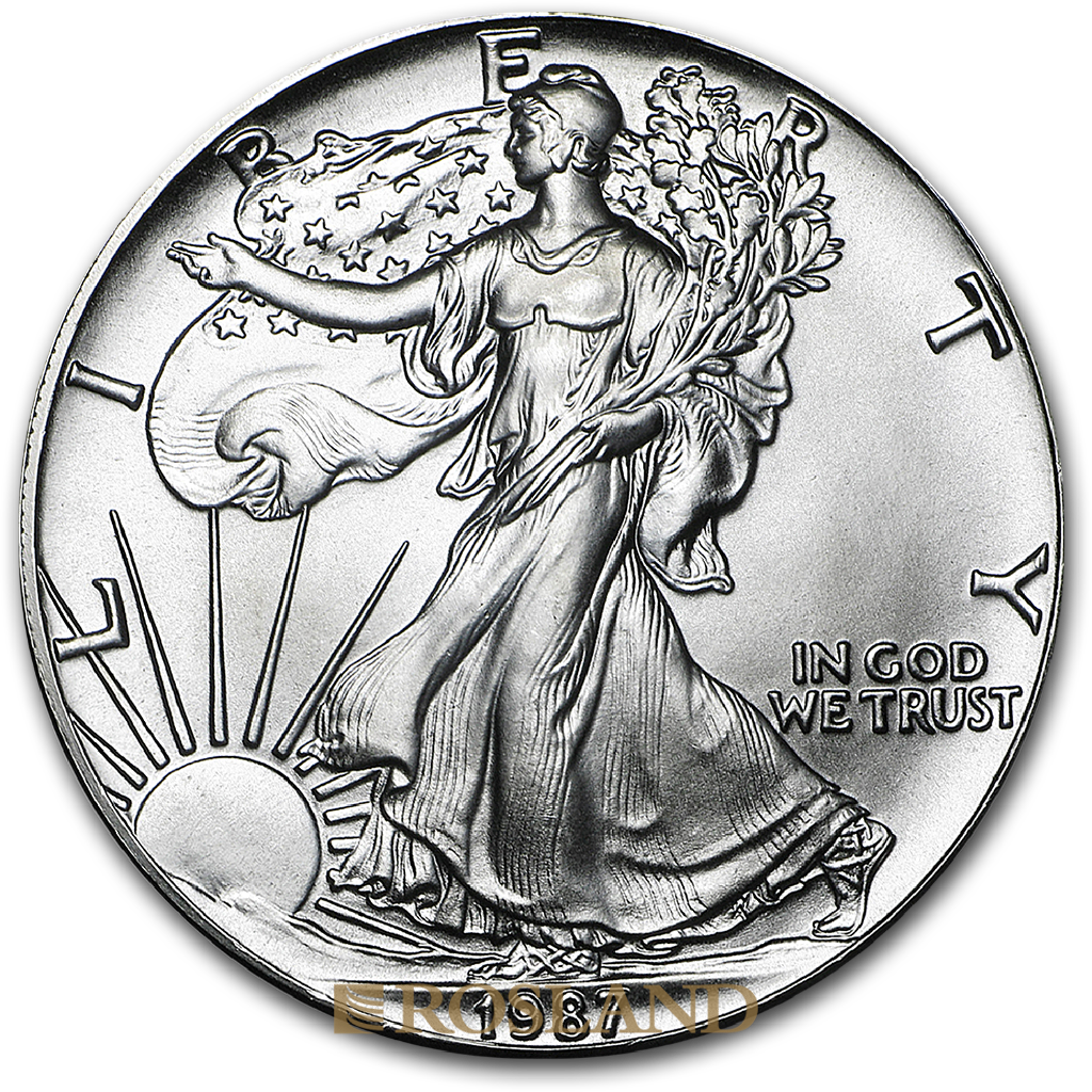 1 Unze Silbermünze American Eagle 1987
