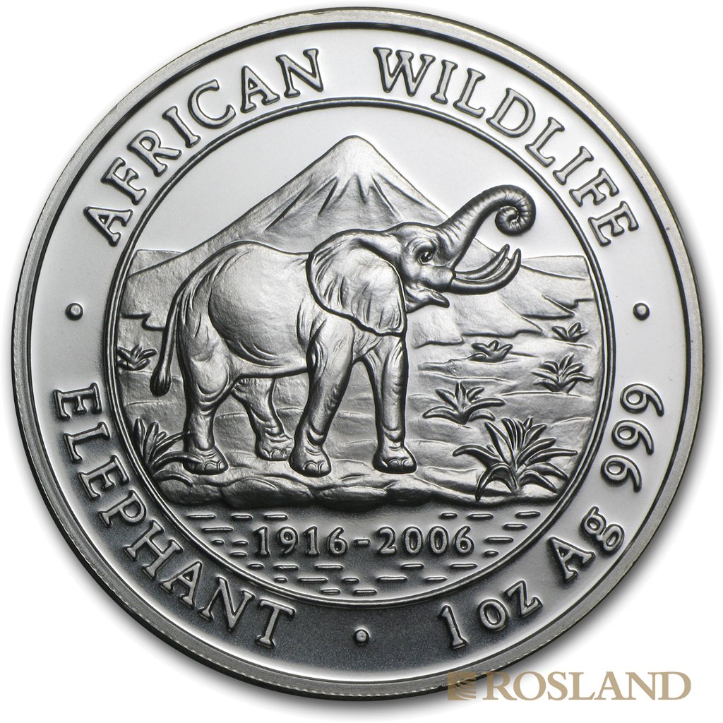 1 Unze Silbermünze Somalia Elefant 2006