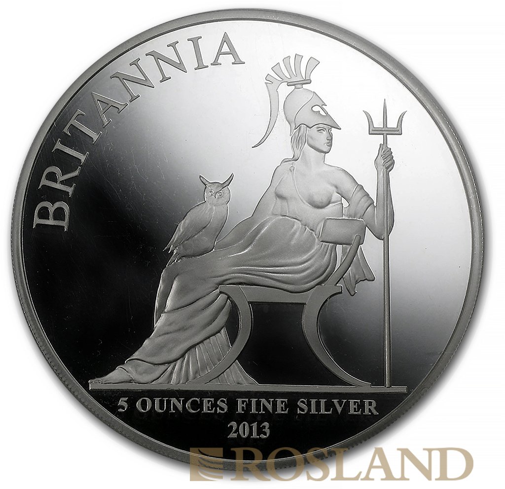 5 Unzen Silbermünze Britannia 2013 PP NGC PF-69 (FS)