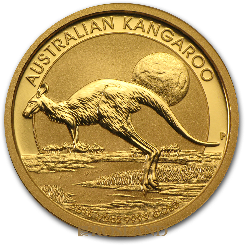 1/2 Unze Goldmünze Australien Känguru 2015