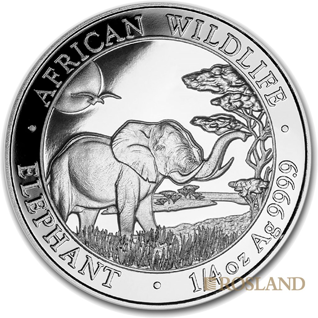 18,85 Unzen - 7 Silbermünzen First Struck Set Somalia Elefant 2019 PP (Box, Zertifikat)