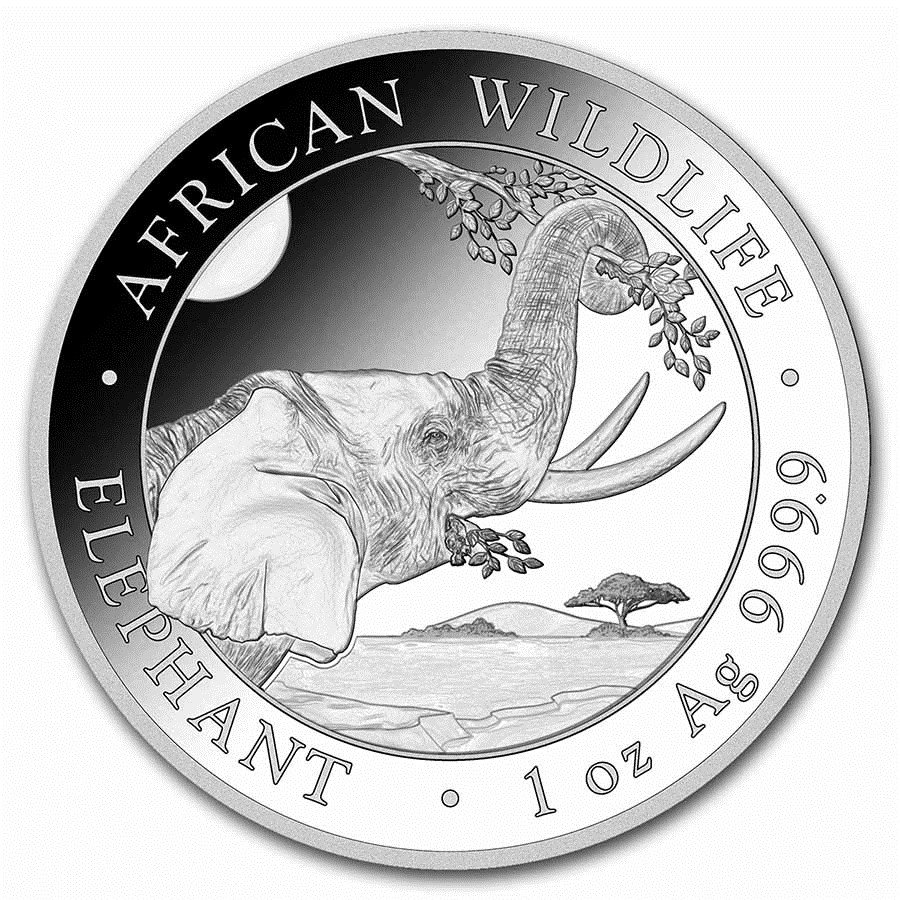 1 Unze Silbermünze Somalia Elefant 2023
