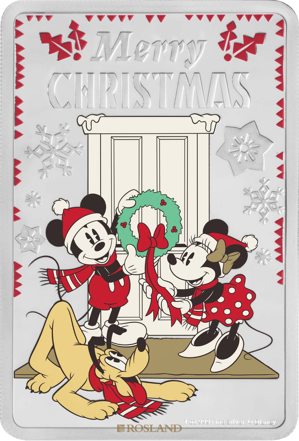 1 Unze Silbermünze Disney® Season's Greetings Merry Christmas 2019 PP (Koloriert, Box, Zertifikat)