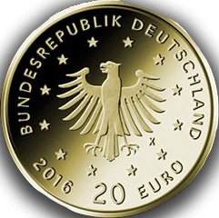 20 Euro Goldmünze Heimische Vögel - Nachtigall 2016 Hamburg (J)