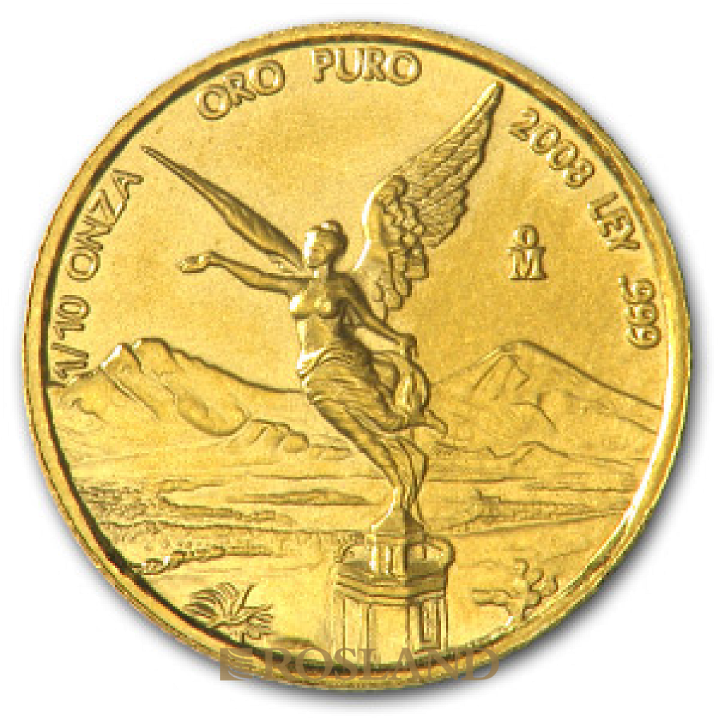 1/10 Unze Goldmünze Mexican Libertad 2008