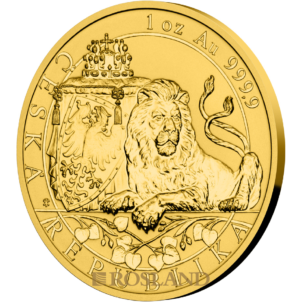 1 Unze Goldmünze Tschechischer Löwe 2019 PP (Reverse Proof)