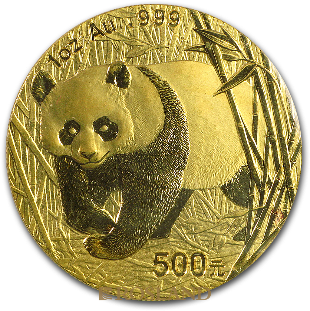 1 Unze Goldmünze China Panda 2002