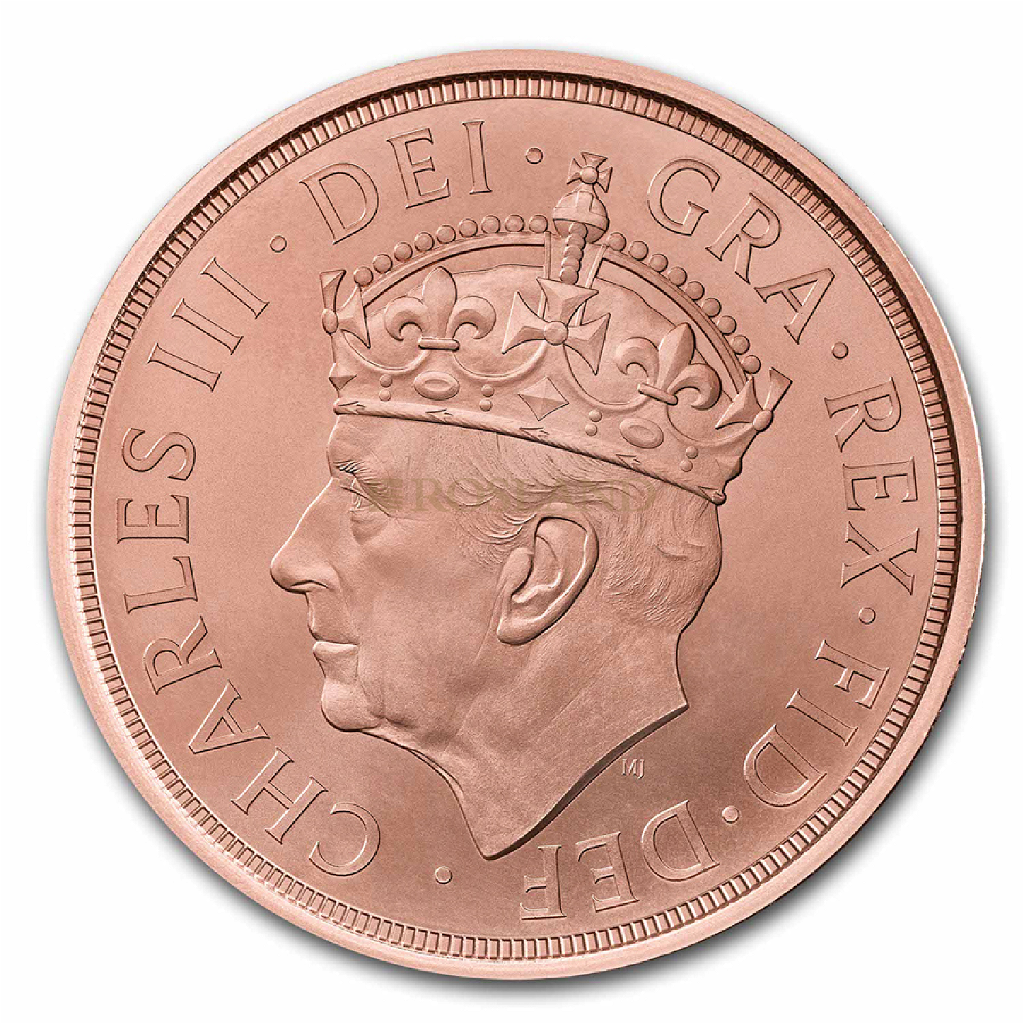 5 Sovereign Goldmünze Großbritannien 2023 Coronation of his Majesty King Charles (Box, Zertifikat)