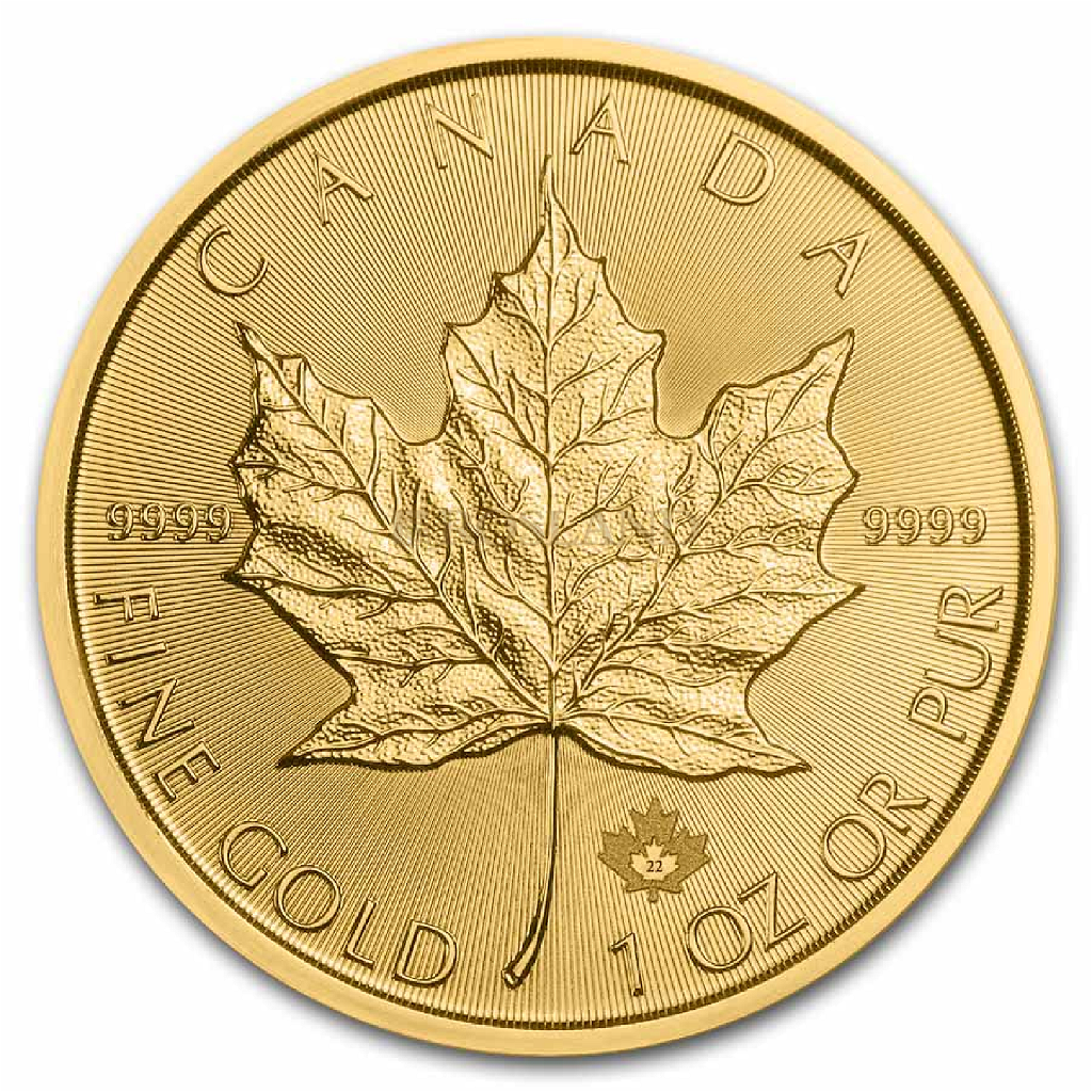 1 Unze Goldmünze Kanada Maple Leaf 2022