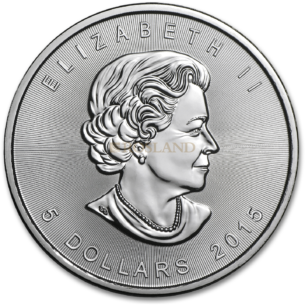 1 Unze Silbermünze Kanada Maple Leaf 2015