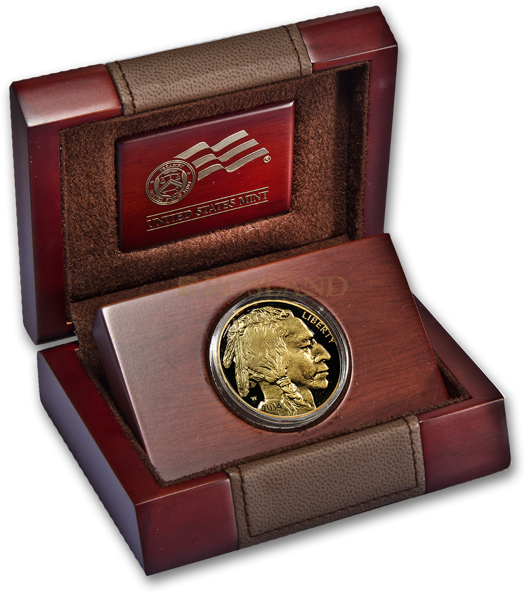1 Unze Goldmünze American Buffalo 2014 PP (Box, Zertifikat)