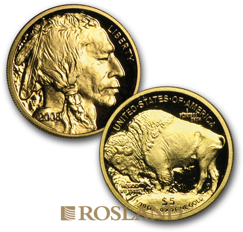 1,85 Unzen 4 Goldmünzen Set American Buffalo 2008 (W) PP (Box, Zertifikat)