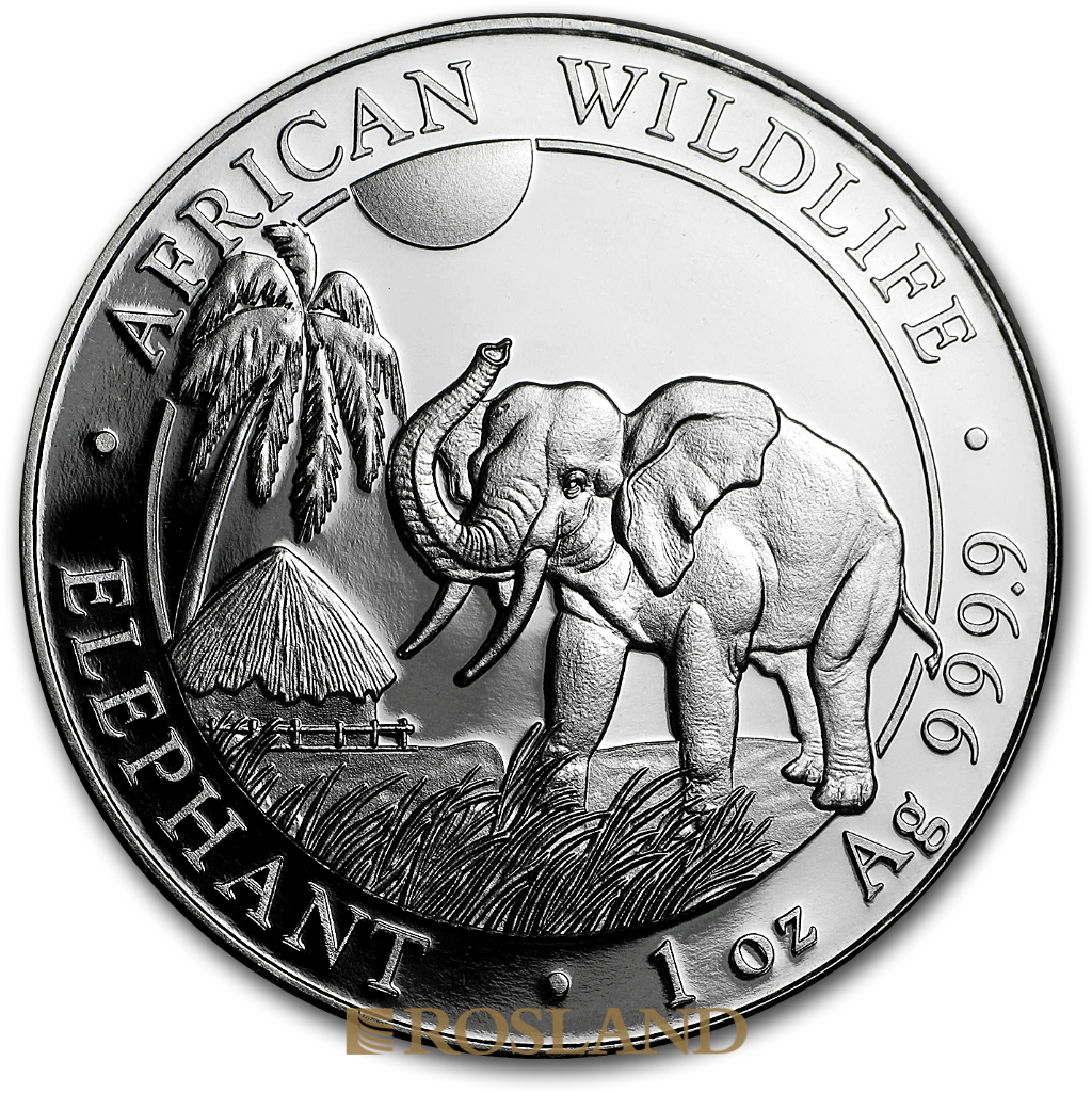 1 Unze Silbermünze Somalia Elefant 2017
