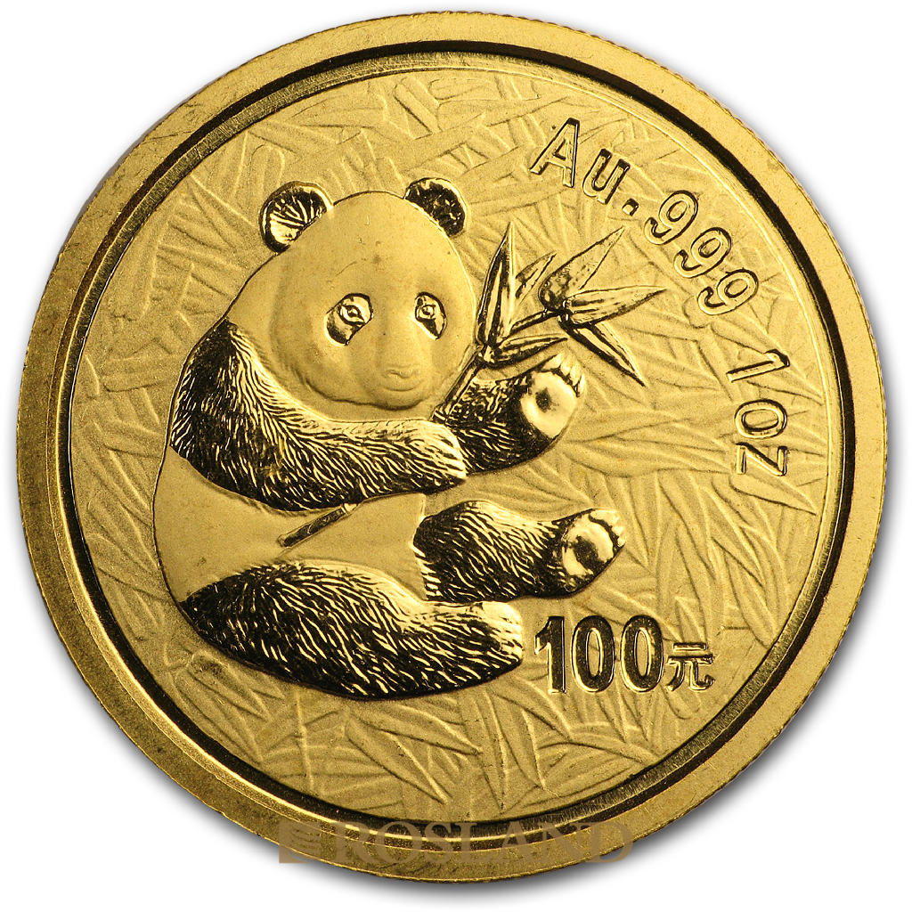 1 Unze Goldmünze China Panda 2000