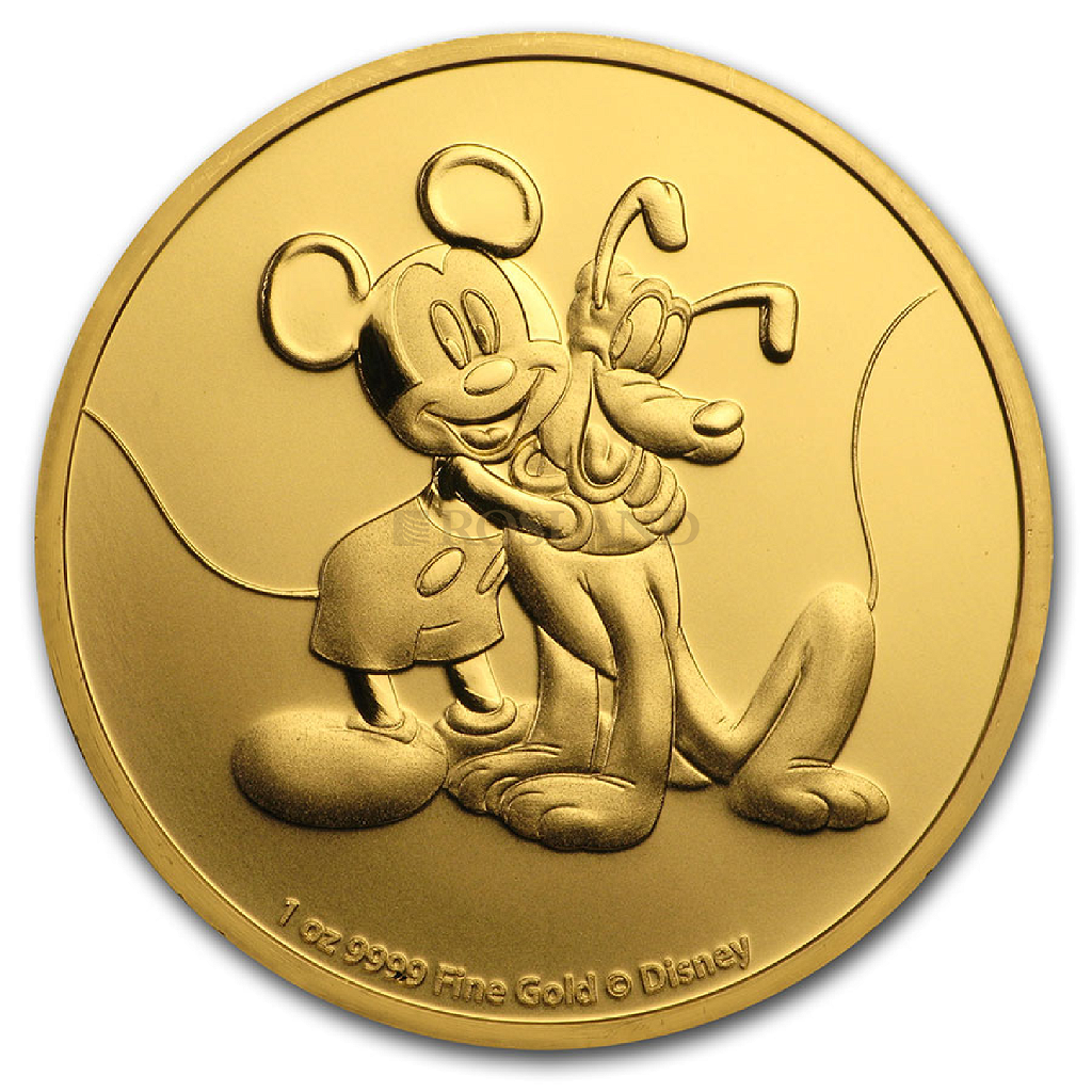 1 Unze Goldmünze Disney® Micky & Pluto 2020