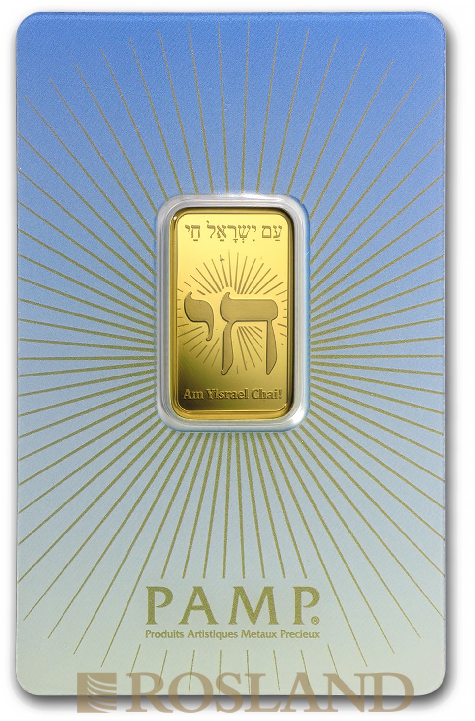 10 Gramm Goldbarren PAMP Religion - Am Yisrael Chai