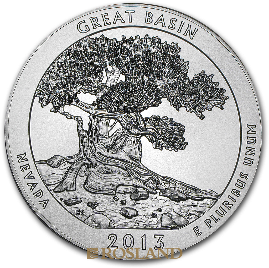5 Unzen Silbermünze ATB Great Basin National Park 2013 P (Box, Zertifikat)