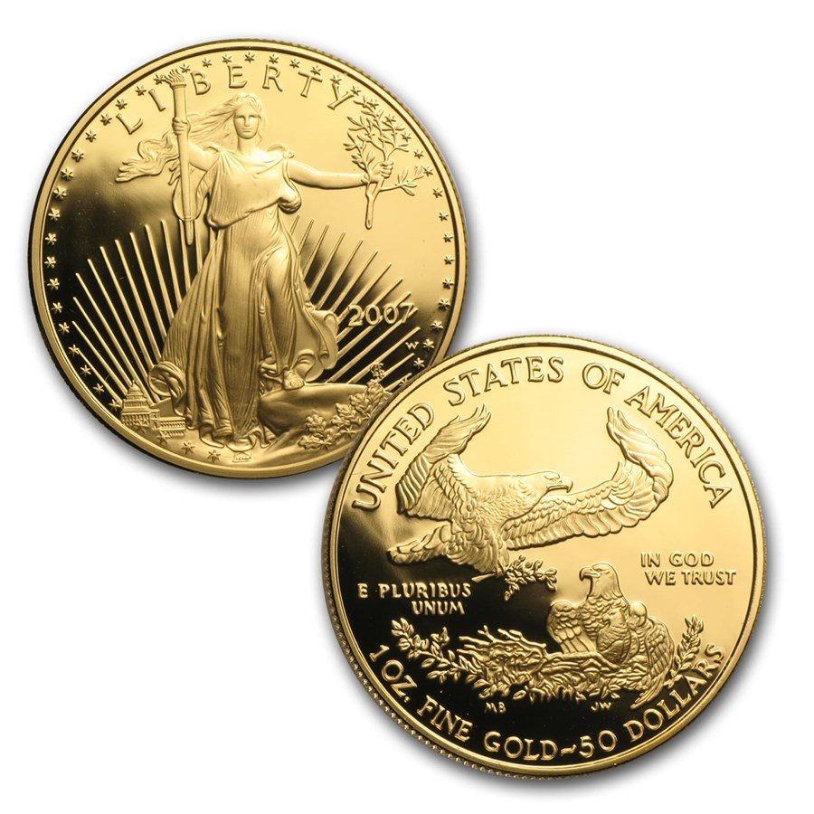 1,85 Unzen 4 Goldmünzen Set American Eagle zufällige Jahrgänge (Box, Zertifikat)