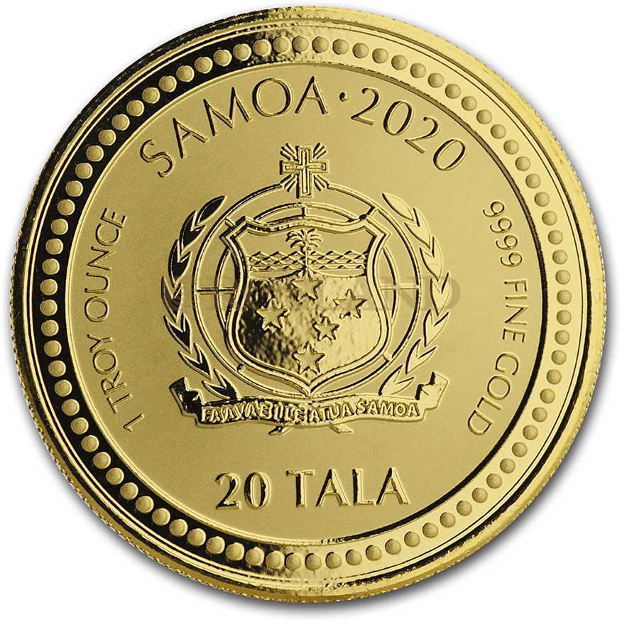 1 Unze Goldmünze Samoa Schlange von Mailand 2020
