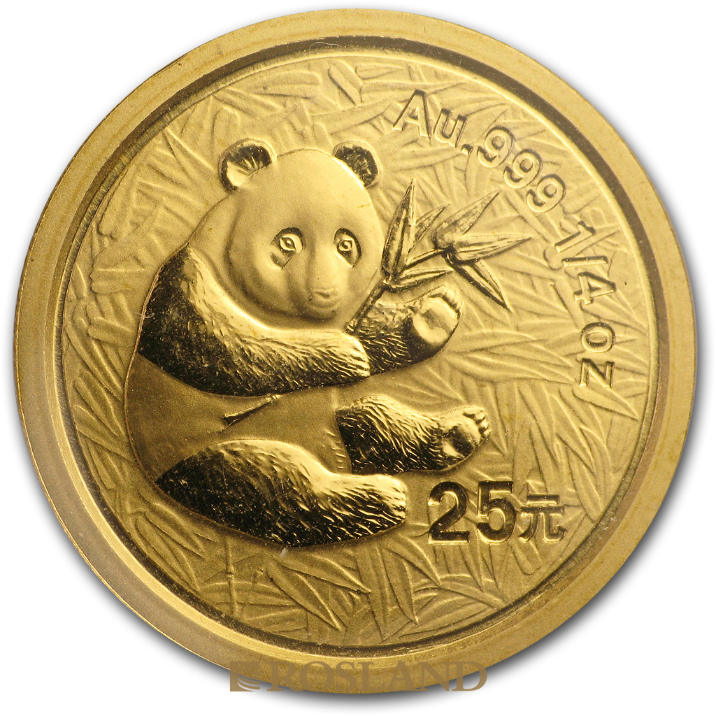 1/4 Unze Goldmünze China Panda 2000