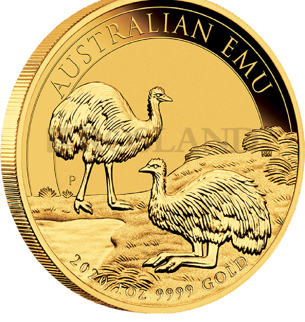 1 Unze Goldmünze Australien Emu 2020