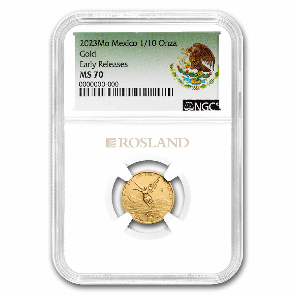1/10 Unze Goldmünze Mexican Libertad 2023 NGC MS-70 Early Release