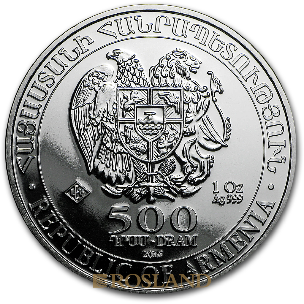 1 Unzen Silbermünze Armenien Arche Noah 2016
