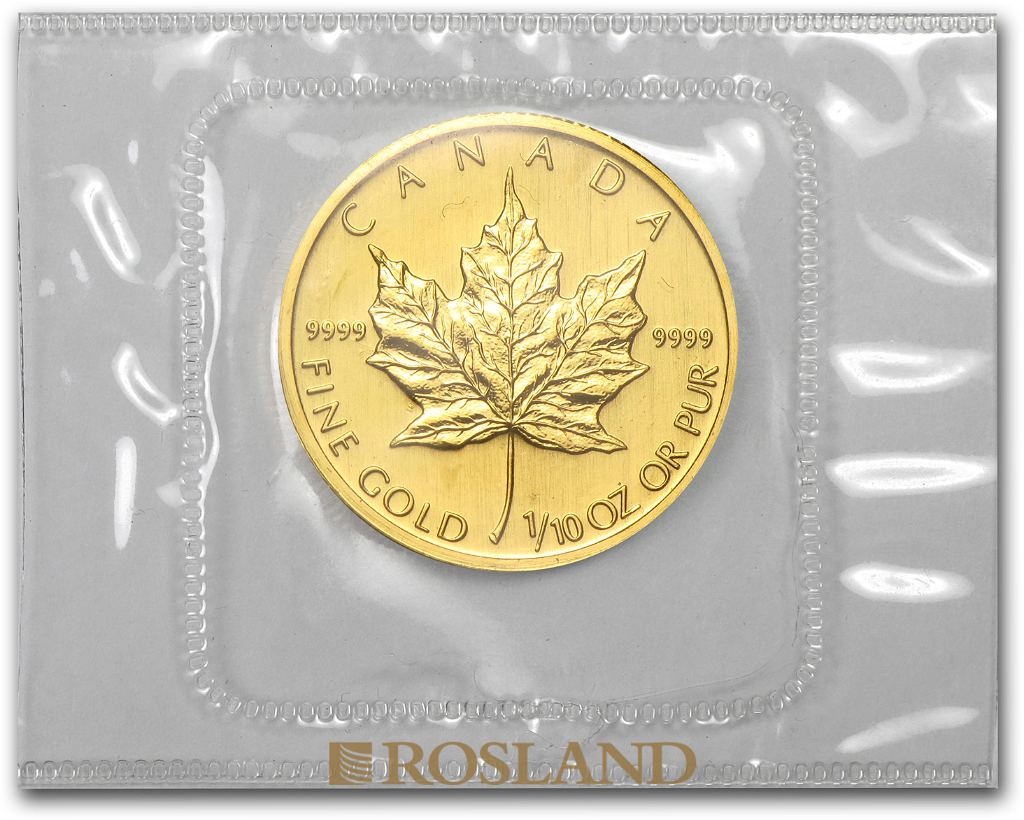 1/10 Unze Goldmünze Kanada Maple Leaf 2007