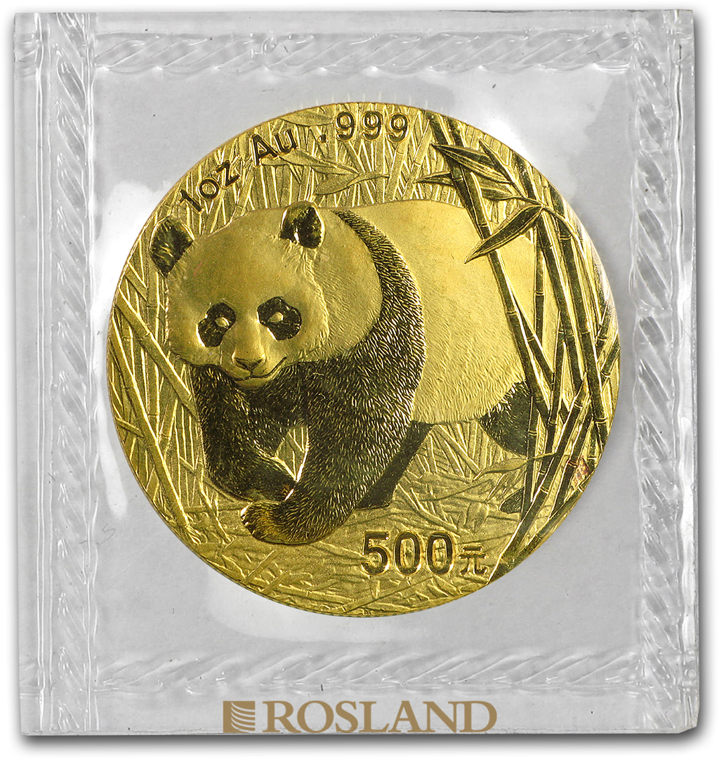 1 Unze Goldmünze China Panda 2002