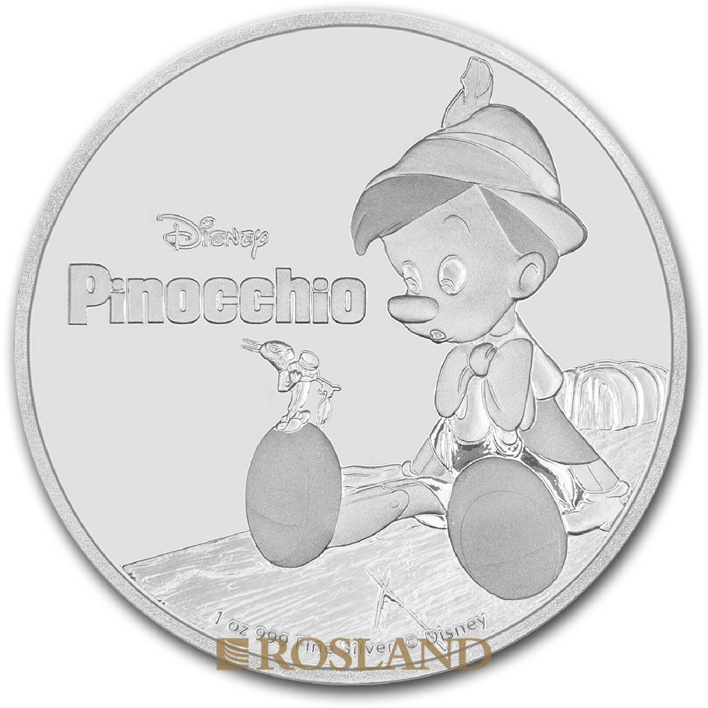 1 Unze Silbermünze Disney® Pinocchio 2018 PP (Box, Zertifikat)