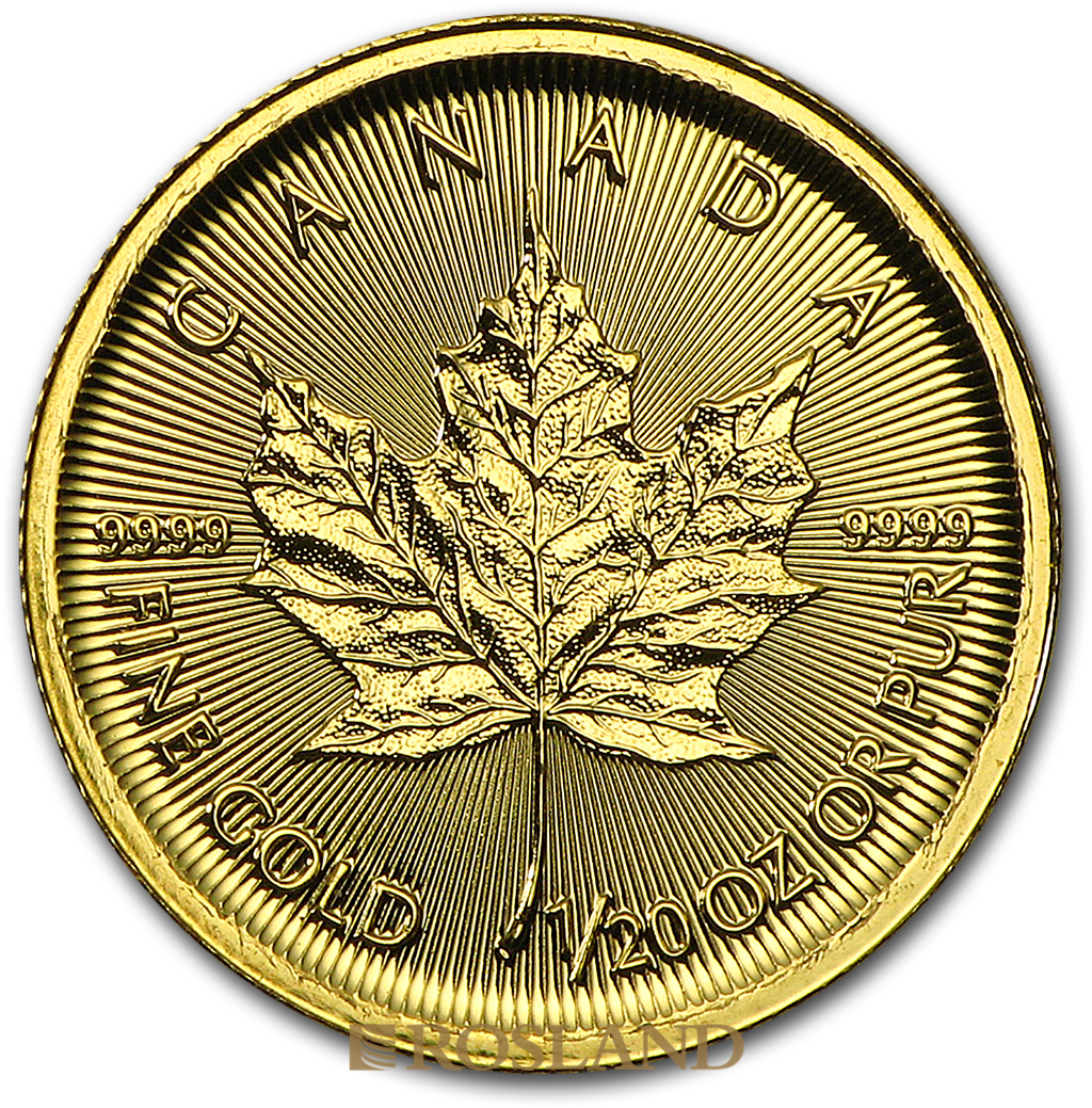 1/20 Unze Goldmünze Kanada Maple Leaf 2016