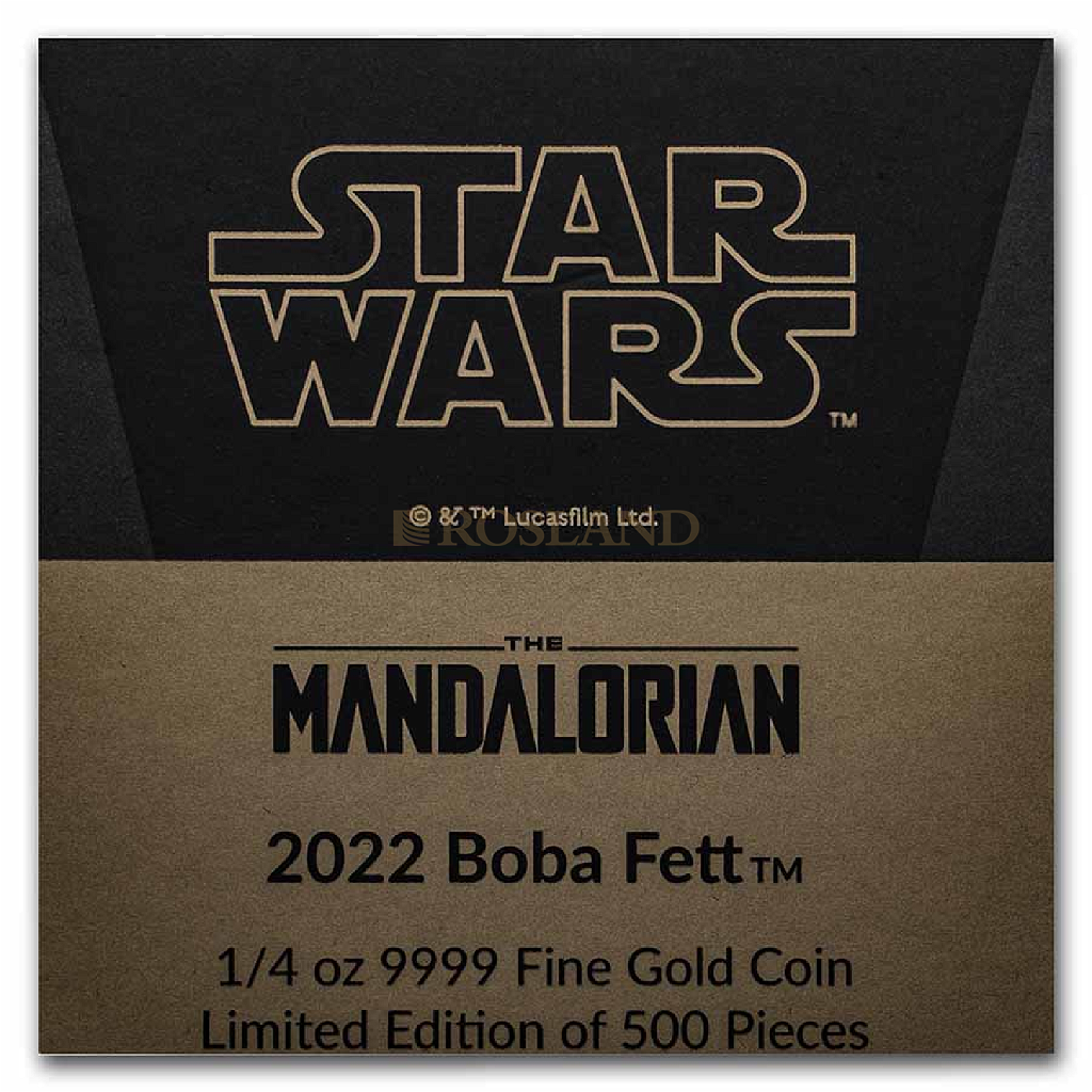 1/4 Unze Goldmünze Mandalorian Classic Boba Fett 2022 PP (Box, Zertifikat)