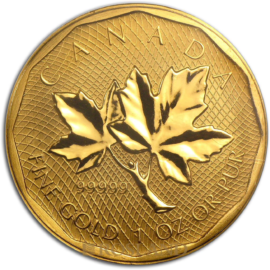 1 Unze Goldmünze Kanada Super Maple Leaf 2008 (5x9 Gold, Blister)