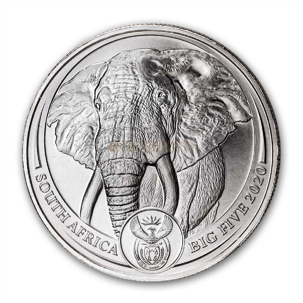 1 Unze Platinmünze Big Five Elefant 2020