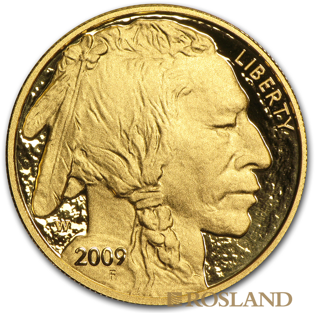 1 Unze Goldmünze American Buffalo 2009 PP (Box, Zertifikat)