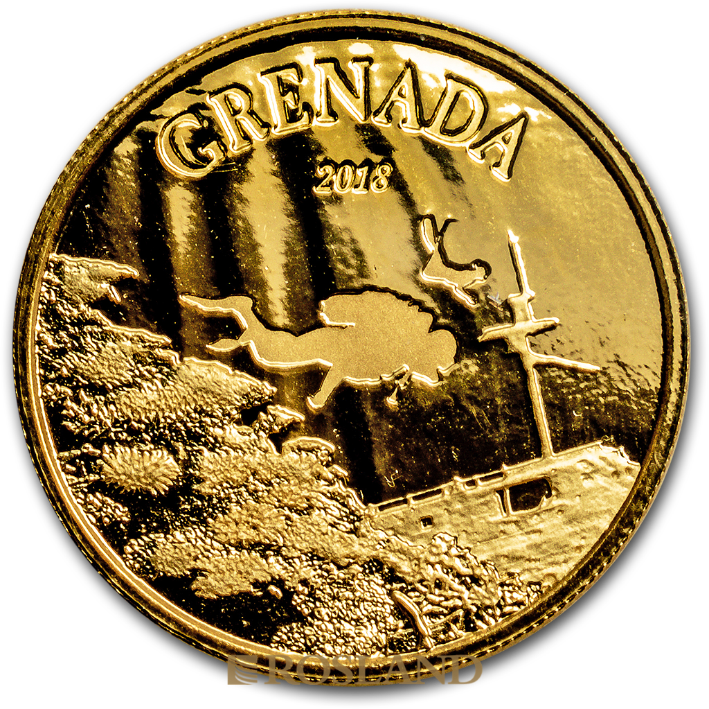 1 Unze Goldmünze EC8 Grenada Diving Paradise 2018 (Blister, Zertifikat)
