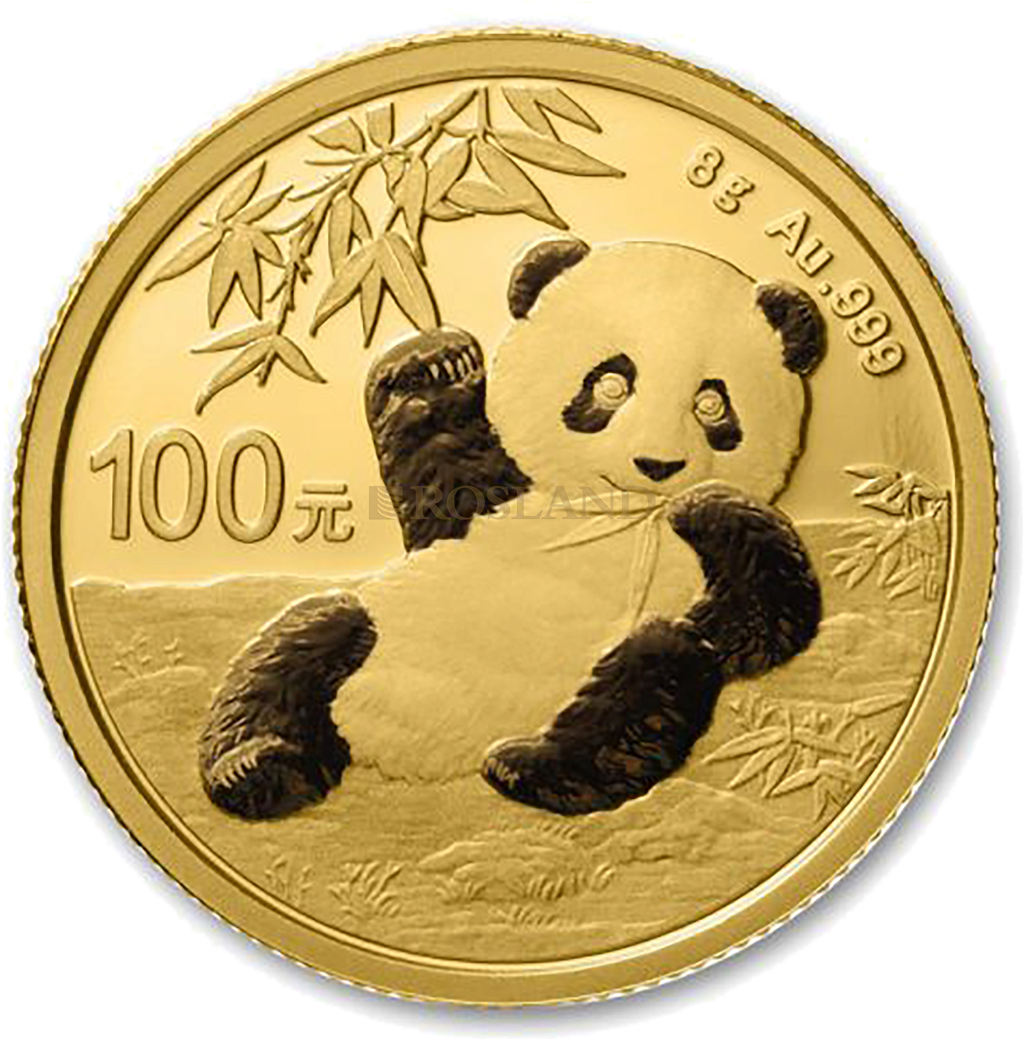 8 Gramm Goldmünze China Panda 2020