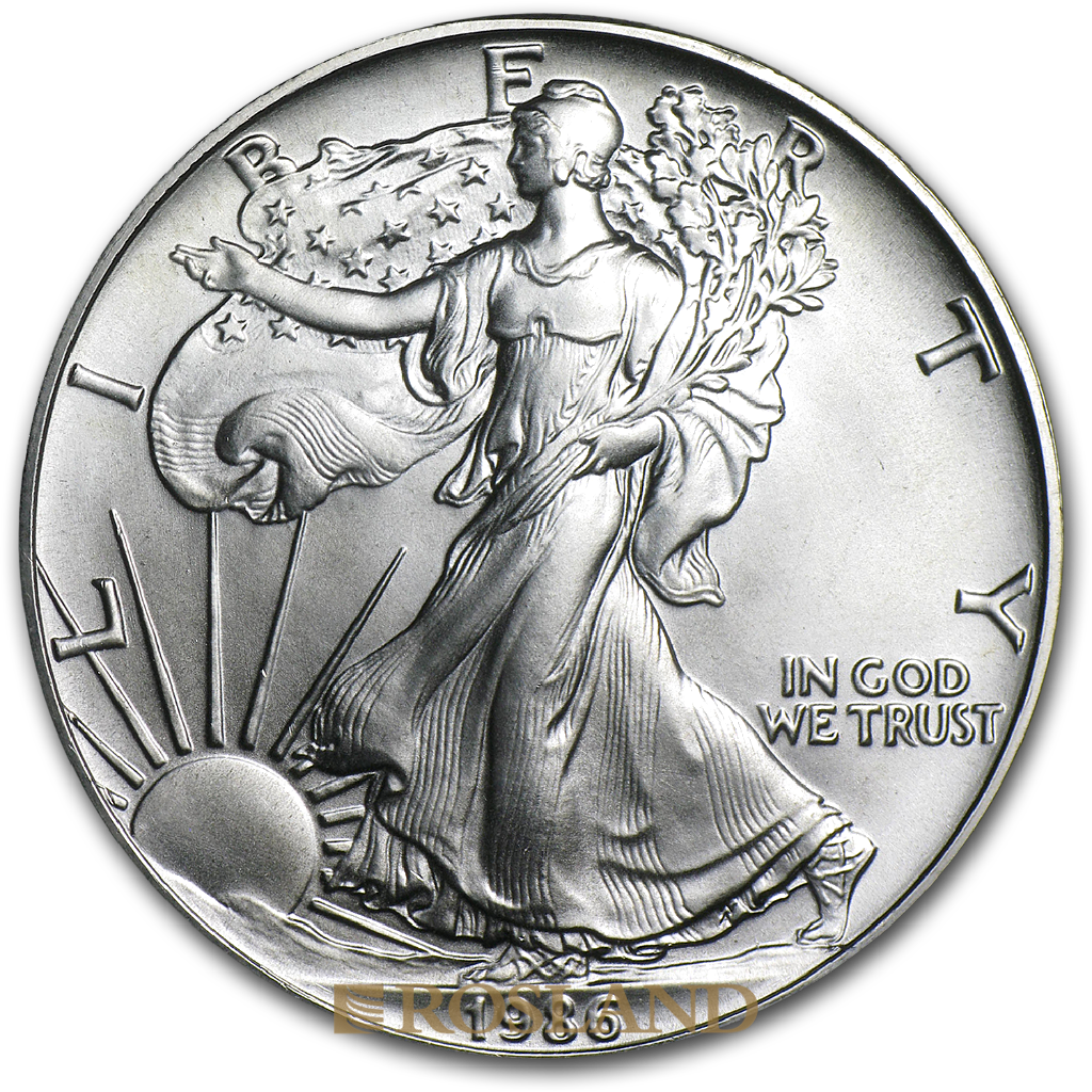 1 Unze Silbermünze American Eagle 1986