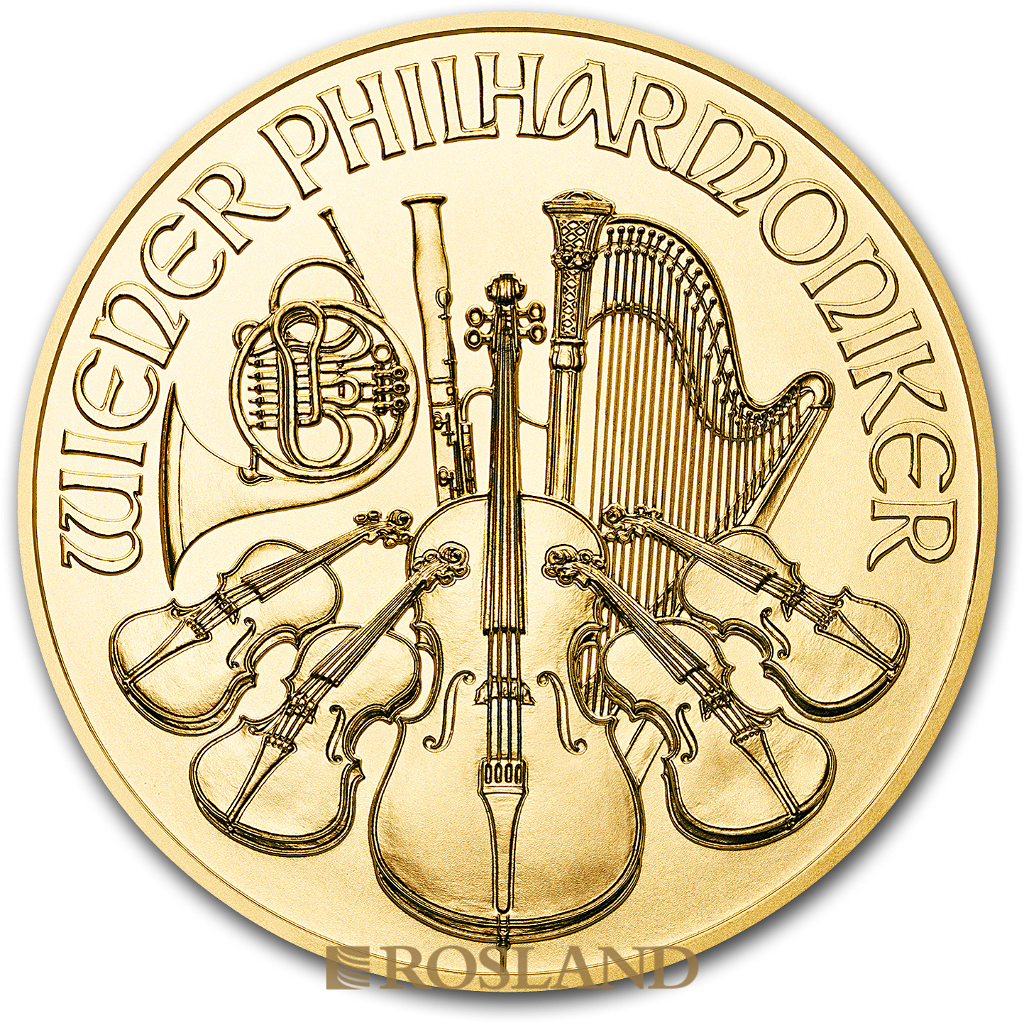 1/25 Unze Goldmünze Wiener Philharmoniker 2018