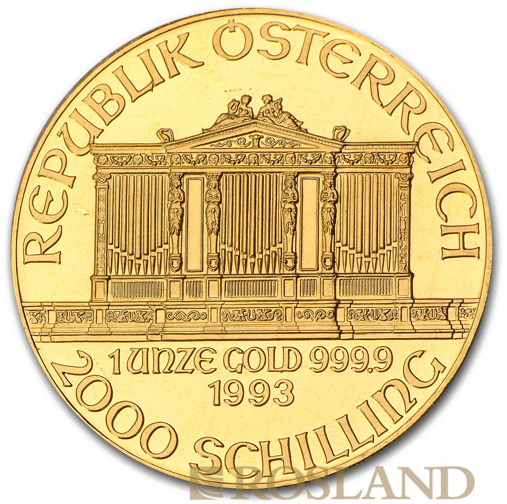 1 Unze Goldmünze Wiener Philharmoniker 1993