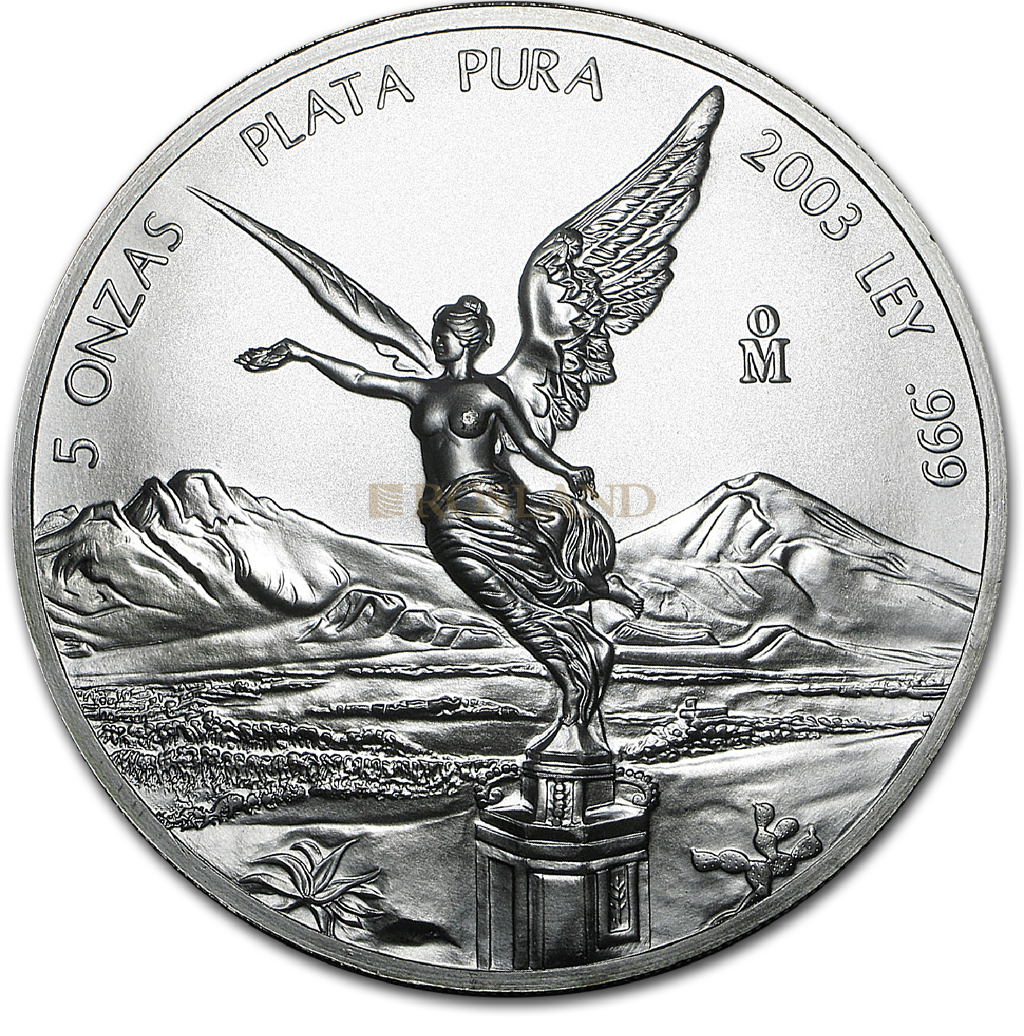 5 Unzen Silbermünze Mexican Libertad 2003