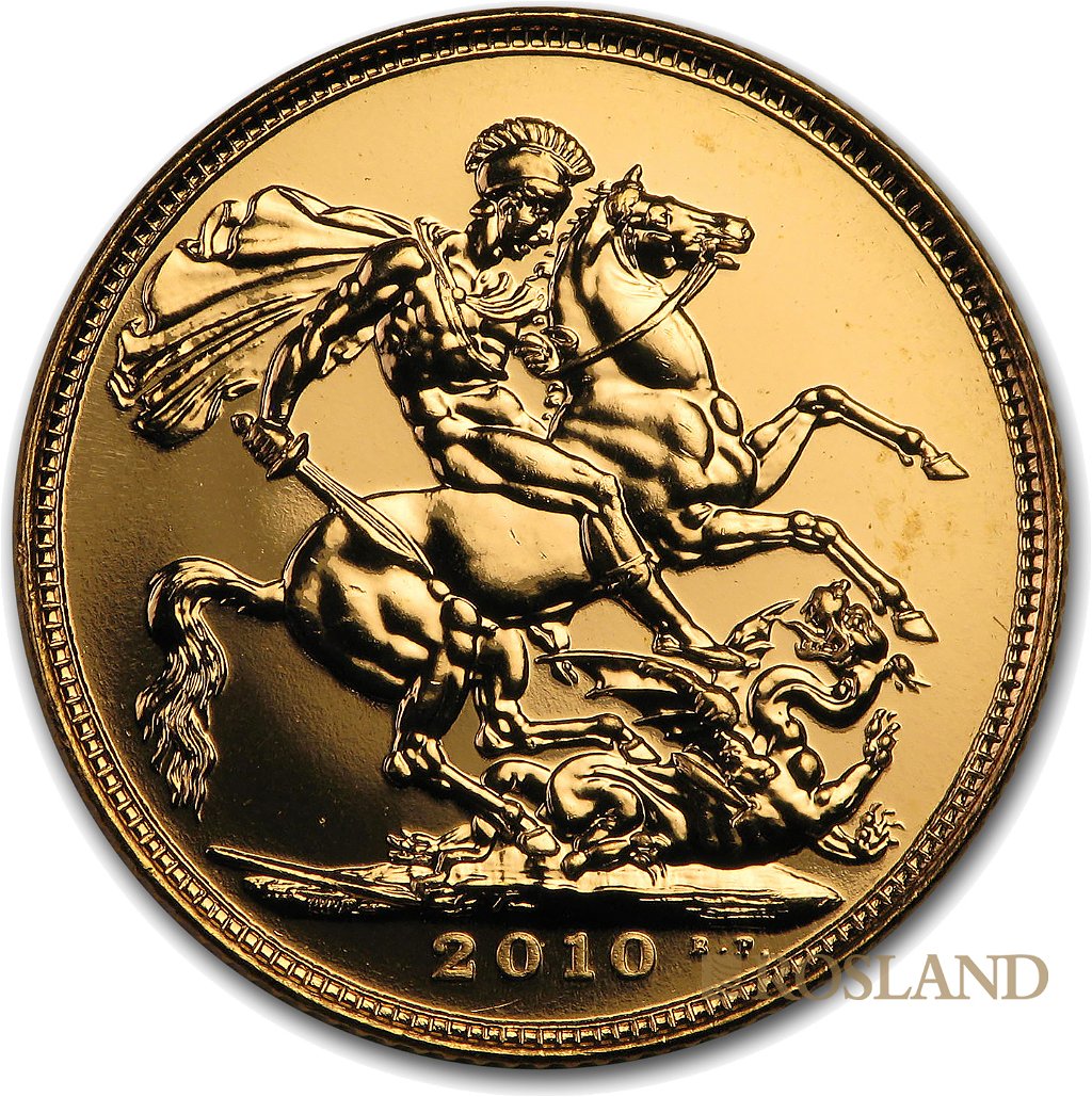 1 Sovereign Goldmünze Großbritannien 2010