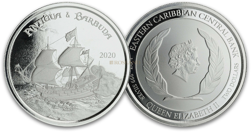 1 Unze Silbermünze EC8 Antigua & Barbuda Rum Runner 2020