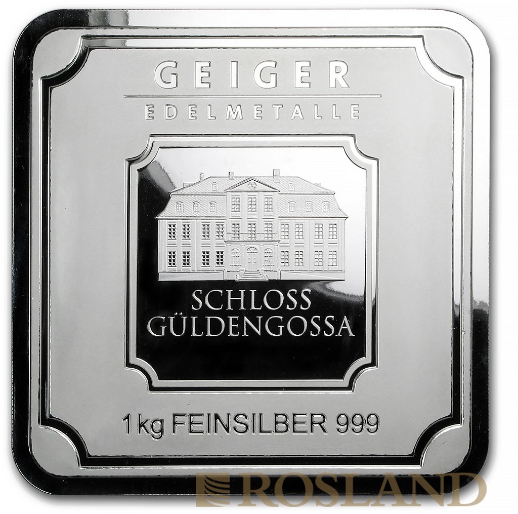 1 Kilogramm Silberbarren Geiger Edelmetalle Square Series