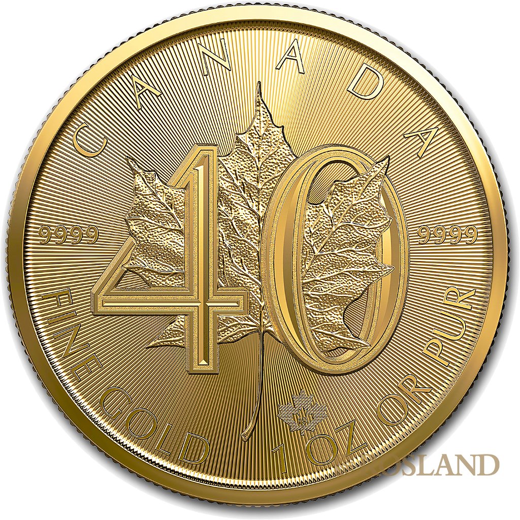 1 Unze Goldmünze Kanada Maple Leaf 2019 40 Jahre Jubiläum