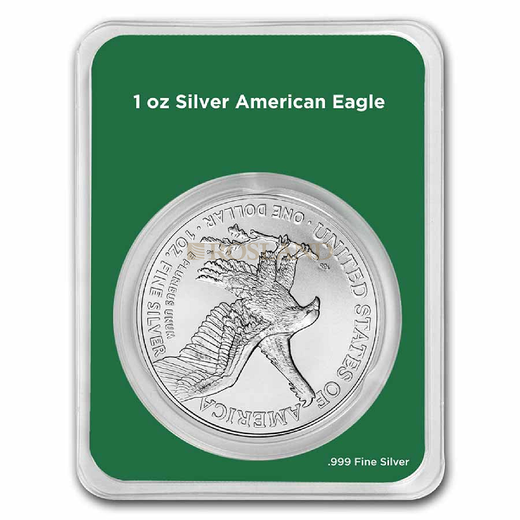 1 Unze Silbermünze American Eagle 2021 Type 2 Weihnachten Motiv 5 (Blister)