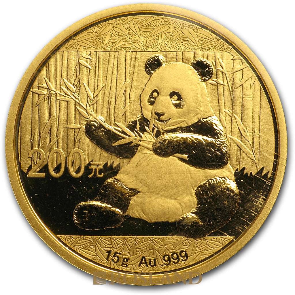 15 Gramm Goldmünze China Panda 2017