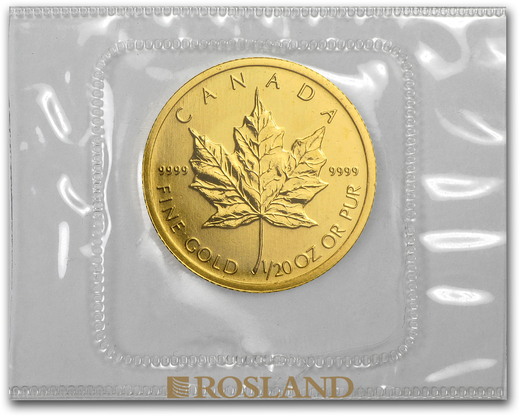 1/20 Unze Goldmünze Kanada Maple Leaf 2003